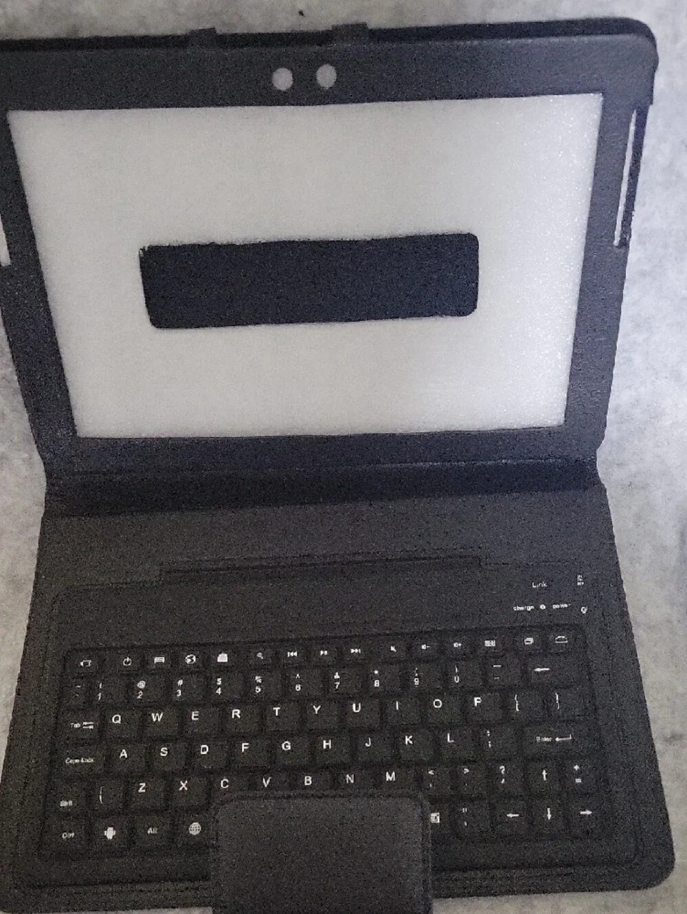 Bluetooth Keyboard Case for Samsung Galaxy Tab/Tab2 10.1 - Black Leather NIB
